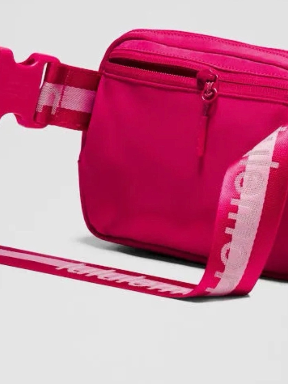 Lululemon Everywhere Belt Bag Wordmark Calypso Pink / Pink Frosting NWT 1L